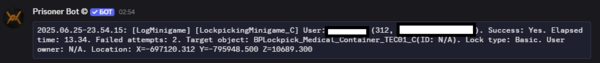 Lockpick alerts